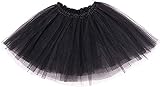 Ancokig Damen Tütü Rock Minirock 4 Lagen Petticoat Tanzkleid Dehnbaren Tutu Rock...