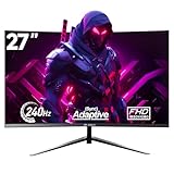 CRUA Curved Gaming-Monitor 27 Zoll 240Hz, FHD 1080P 1800R PC-Monitor, 1 ms GTG mit...