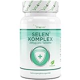 Selen 3-fach Komplex - 365 Tabletten mit je 200 µg - Premium: Natriumselenit,...