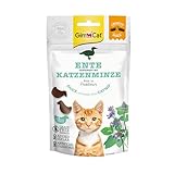 GimCat Crunchy Snacks Ente mit Katzenminze - Knuspriges und proteinreiches Katzenleckerli...