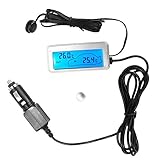 Auto-Thermometer innen außen, digitales 12-V-LCD-Display Innen-Außen...