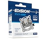 EDISION Antennendose Universal TVT-100, Durchgangsdose TV-R unterputz 2-Loch, geeignet...