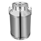 60-Liter-Milchkanne aus Edelstahl mit Silikondichtring, erhöhtem Boden, Deckelgriff und...