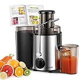 FOHERE Entsafter für Obst und Gemüse in Edelstahl, Extraktor Max Power 800W...