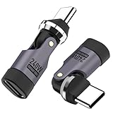 QingCming 240W USB C Adapter, 16PIN 180° Drehwinkel Adapter (2 Stück), 48V/5A Typ-C...