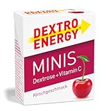 DEXTRO ENERGY MINIS KIRSCHE + VITAMIN C - 50 g (1 Stück) - Traubenzucker für schnelle...