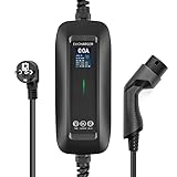 EV Ladegerät Typ 2 Schuko Stecker 8/10/16Amp Einstellbare Strom, 6M TPU Ladekabel...