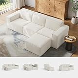 LINSY HOME Ecksofa mit Schlaffunktion - 266cm Modulares Schlafsofa, L Form...