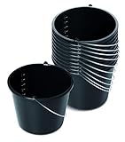Kistenberg 10x Baueimer 20 Liter | Eimer mit Skala und ergonomischem Griff | aus...