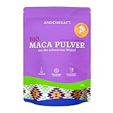 Andenkraft MACA PULVER - SCHWARZ - Ideal bei empfindlichen Magen - Für mehr Vitalität im...