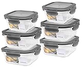 Lock & Lock Lebensmittelbehälter Boroseal Glasboxenset 6-tlg. (2x 750ml Box, 2x 500ml...