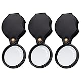 Mini Lupe, 8 Fache Taschenlupe Klappbar, Kleine Leselupe mit Schutztasche...