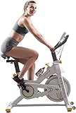 Indoor Spinning Bike Heimtrainer, Radfahren höhenverstellbar mit Pulsmesser und...