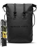 Nordlight Dry Bag 35l - (Schwarz) Roll Top Rucksack mit gepolstertem Tragegurt,...