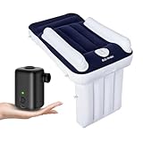 BLEU WHISK Aufblasbares Kleinkind-Reisebett mit Mini-Luftpumpe – Flugzeugbett für...