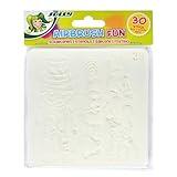 JOLLY Airbrush Schablone Set, 30 Stück, 13x13-Format, Kunststoff, Transparent,...