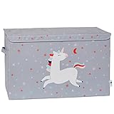 LOVE IT STORE IT Spielzeugtruhe mit Deckel - Aufbewahrungsbox groß aus Stoff - Verstärkt...
