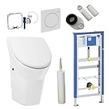 Geberit Duofix Basic Urinal Element + Urinal + Drückerplatte Samba Komplett-Set...