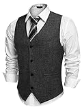 COOFANDY Herren Anzug Westen Slim fit Elegant Hochzeit Anzugweste Klassische...