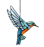 Tokira Tiffany Stil Glasmalerei Bluebird Fenster hängen Sun Catcher Ornament...