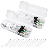Kabel Organizer,2 Stück Kabel Aufbewahrungsbox,7 Fächer Transparente...