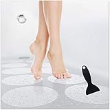 cocofy Große Antirutsch Aufkleber Dusche und Badewanne transparent Ø 15 cm XXL Anti...