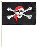 Bartl 1546 Piratenfahne Stockfahne Piratenflagge 40x30 cm