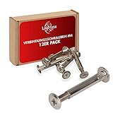 LouMaxx Verbindungsschrauben M4 31-40mm | 12er Set Möbelverbinder...