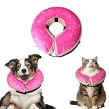 SilverChry Aufblasbare Halskrause Hund & Halskrause Katze (Barbie-Rosa, M)