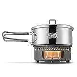 Esbit Trockenbrennstoffkochset - Outdoor Camping Kocher 1000 ml mit Edelstahl Topf -...