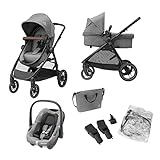 Maxi-Cosi Zelia S Trio Kinderwagen 3 in 1 Komplettset, Zusammenklappbar, Kompakt,...