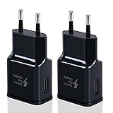 2er Pack USB Ladegerät Stecker, Adaptives Schnell Ladegerät Ladeadapter für Samsung S21...