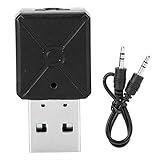 PUSOKEI -Empfänger/Sender, Drahtloser USB 5.0-Audioadapter mit LED-Anzeige, 10 M...