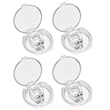 Momeski 4 Stück Schnarchstopp gegen Schnarchen magnetischer Nasenclip, bequemes Silikon...