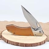 Klappmesser 7.87' Scharfe Taschenmesser klein stahl & Holz, Edc Outdoor Messer Survival,...