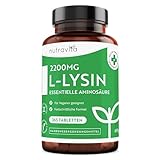L-Lysin Tabletten Hochdosiert mit 2200 mg pro Tagesdosis - 365 Tabletten (6...