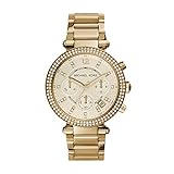 Michael Kors Damenuhr PARKER, 39 mm Gehäusegröße, Chronographenwerk,...