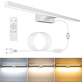 APONUO LED Spiegelleuchte mit Schalter, 15W 60cm 1400LM 3000K-6000K Dimmbare...