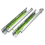 YCYHXJB Auszugsschienen Bodenmontage 1 Paar, Vollauszug, Verdeckte Schubladenschienen mit...