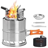 CANWAY Campingkocher Holzvergaser Outdoor Ofen Holzofen aus Edelstahl für Picknick,...