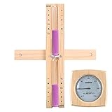 LUFEIS Sauna Thermometer Set, Mit Sanduhr Sauna aus Holz 15 Minuten, Wasserdichtes Sauna...