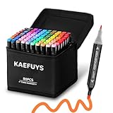 KAEFUYS 80 Farben Marker Stifte Set, Doppelseitige Alkohol Stifte Set,...