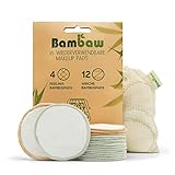 Waschbare Abschminkpads | 16 Wiederverwendbare Wattepads aus Bambus & Baumwolle...