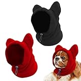 2 Stück Hundemütze, shallyong Hundewarme Kopfbedeckungen, Winter Haustier Schal, Kostüm...