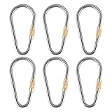 Uinfhyknd Mini-Karabiner mit Verriegelung aus Titan, robust und leicht, mit D-Ring, zum...