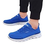 Herren Sneaker Weiß Leichte und Atmungsaktiv Sportschuhe Laufschuhe Walkingschuhe Walking...