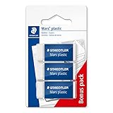 STAEDTLER Radierer Mars plastic, Phtalat- und latexfrei, geringe Krümelbildung, weiß,...