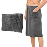 Saunakilt Herren, Verstellbar, Schnelltrocknendes Saunahandtuch für Sauna,...