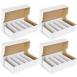 KITCHENLESTAR 4er-Pack Karten-Aufbewahrungsbox – für 3700 Sammelkarten, weißer...