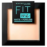Maybelline New York Puder, Mattierend, porenverfeinernd und langanhaltend, Fit Me! Matte +...